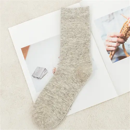Sock Leisure Ankle Crew Fuzzy Autumn Winter Rabbit Fur Women mid-calf Thickened Warm Soft Wool Socks 8W96 - Image 13