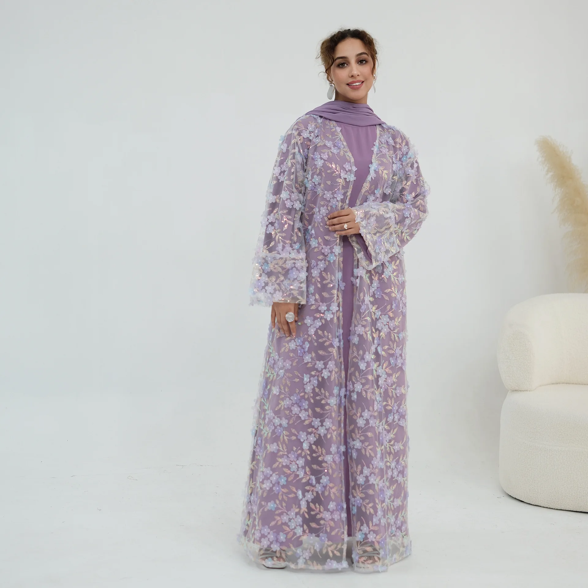Luxury Abaya Eid Floral Embroi - огляд і ціна Embroidery Kebaya
