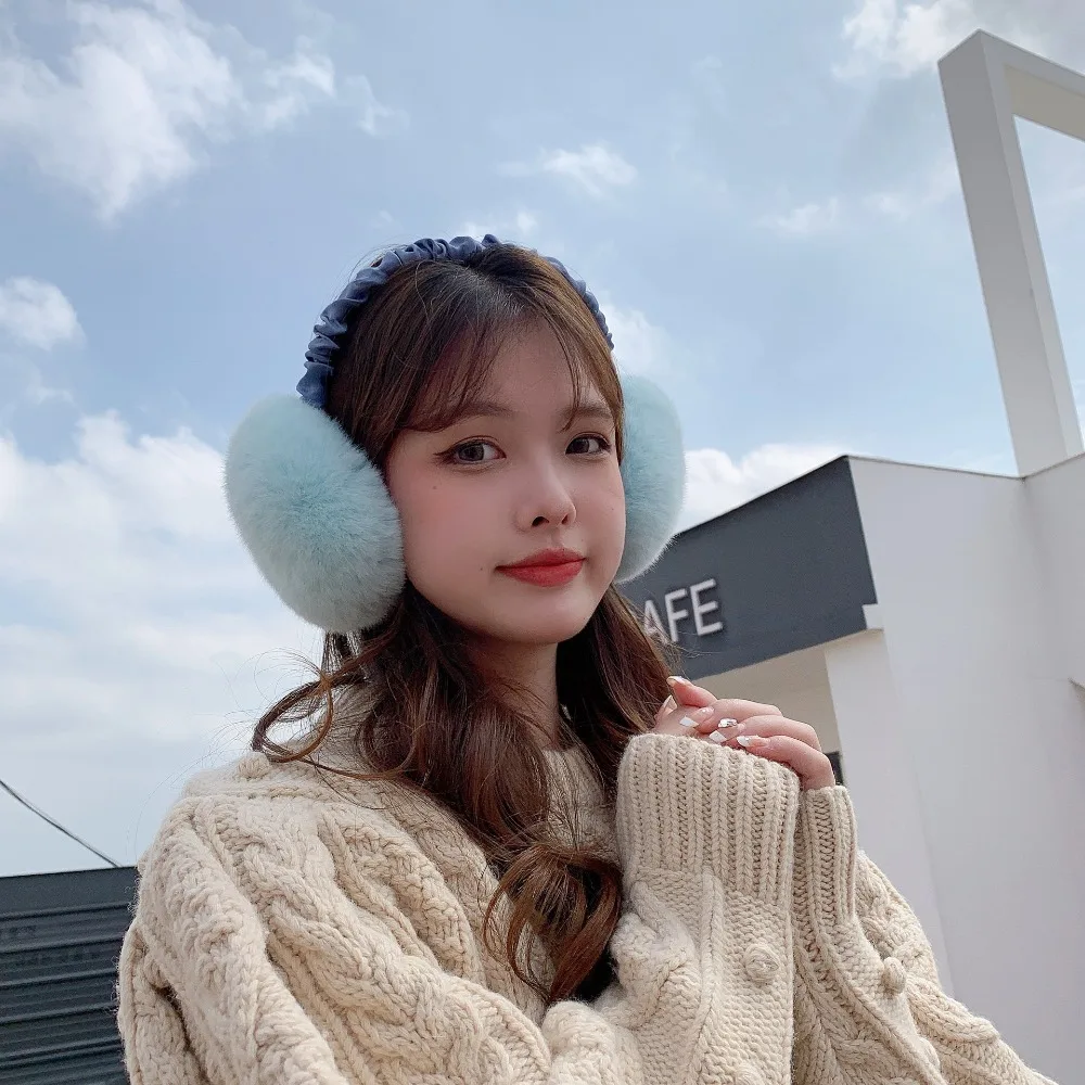 New Plush Fluffy Earmuff Cold Protection Keep Warm Ear Warmer Solid Color Ear Cover Winter