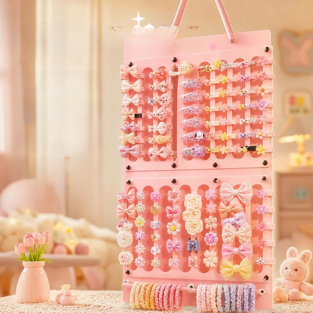 organizador-de-acessorios-de-cabelo-infantil-suporte-de-parede-para-elasticos-presilhas-e-joias-de-meninas