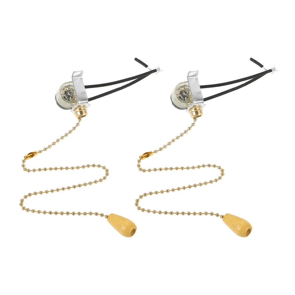 

2 pcs Lamp Chain Switch Ceiling Replacement for Ceiling Replacement Home Decor Iron Safe Reliable