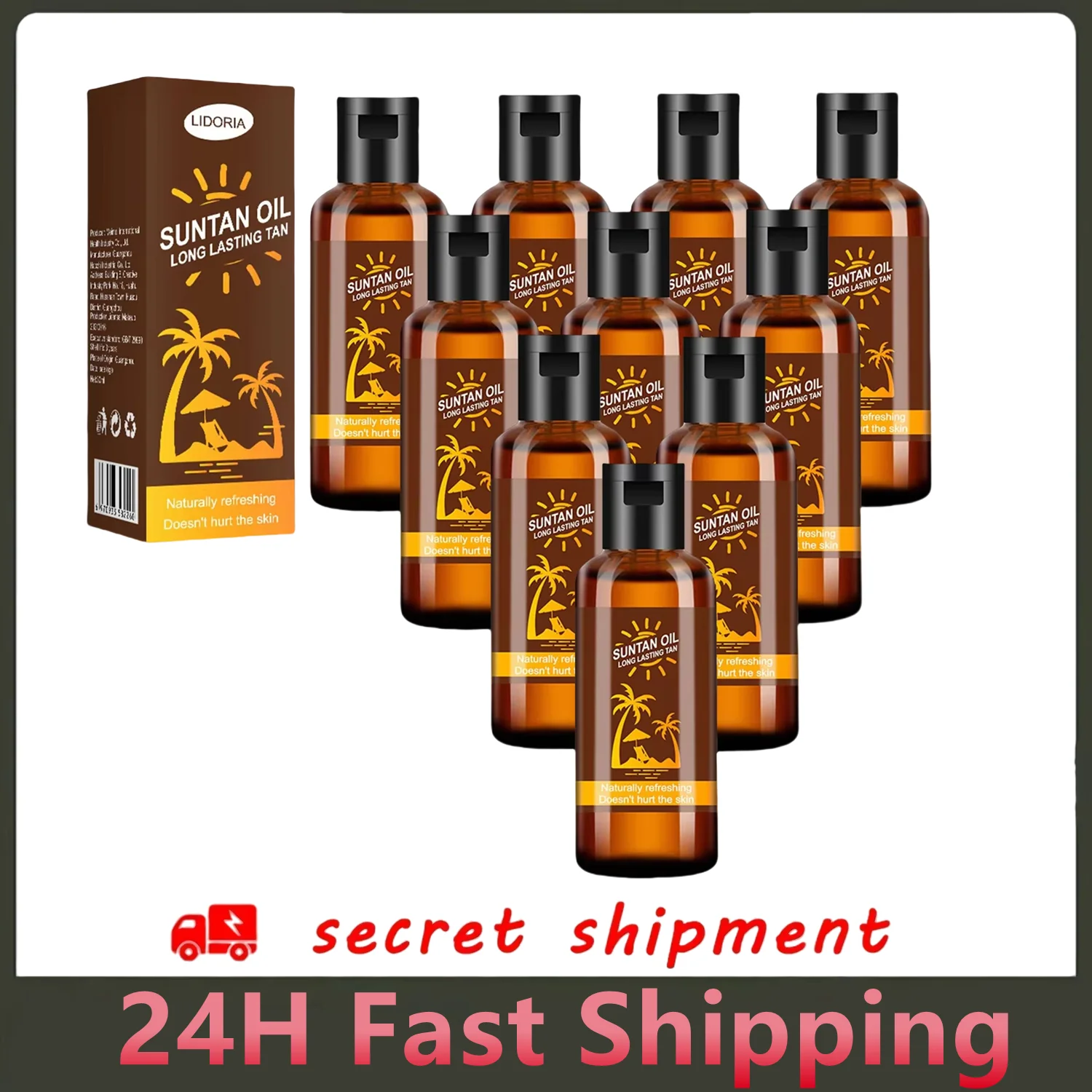 

10PCS Sun-Free Natural Tanning Drops Tanning Mousse Bronzer Nourishment Enhance Skin Melanin Liquid Bronzer Makeup Healthy Tan