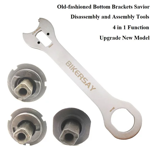 Imagen 1 del producto Llave BB multifuncional para bicicleta 4 en 1, herramienta de soporte inferior profesional, herramienta de extracción de eje Central antigua, reparación