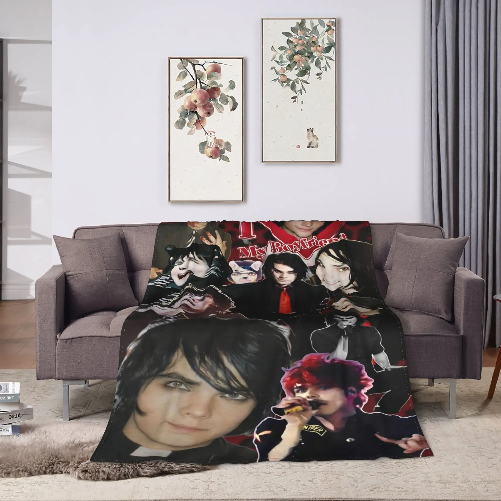 G-Gerard Way MCR Blanket Quality Soft  Throw Blanket Winter Children Bedroom Street Trend Bedspread