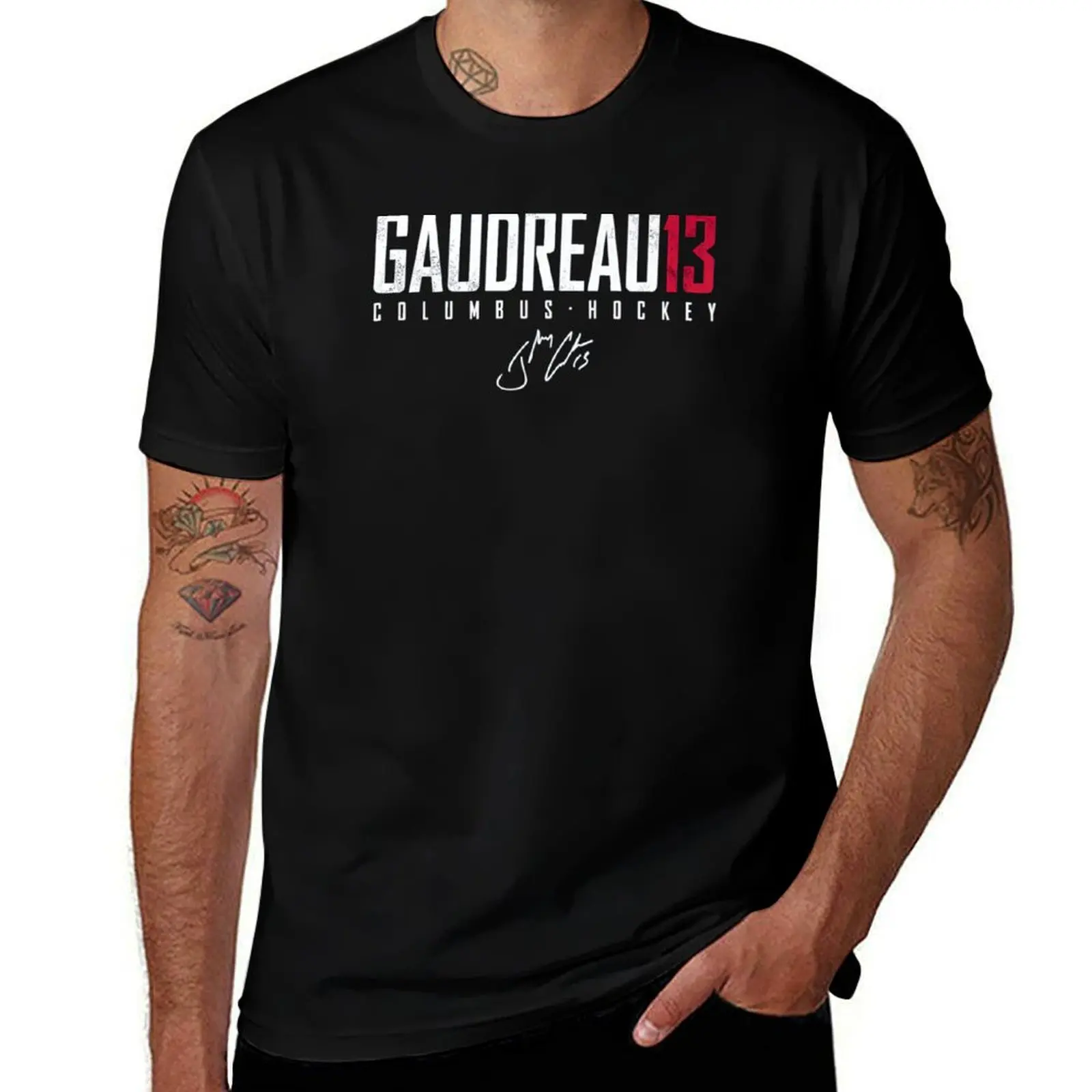 

Johnny Gaudreau 13 T-Shirt anime tshirt animal prinfor boys shirts graphic tee t shirts men