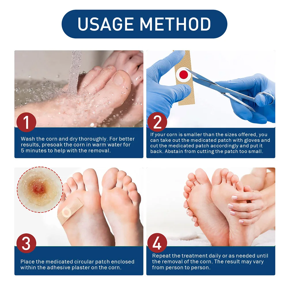 48Pcs/Set Foot Care Stickers Medical Plaster Chicken Eye Corns Patches Removal - view 6
