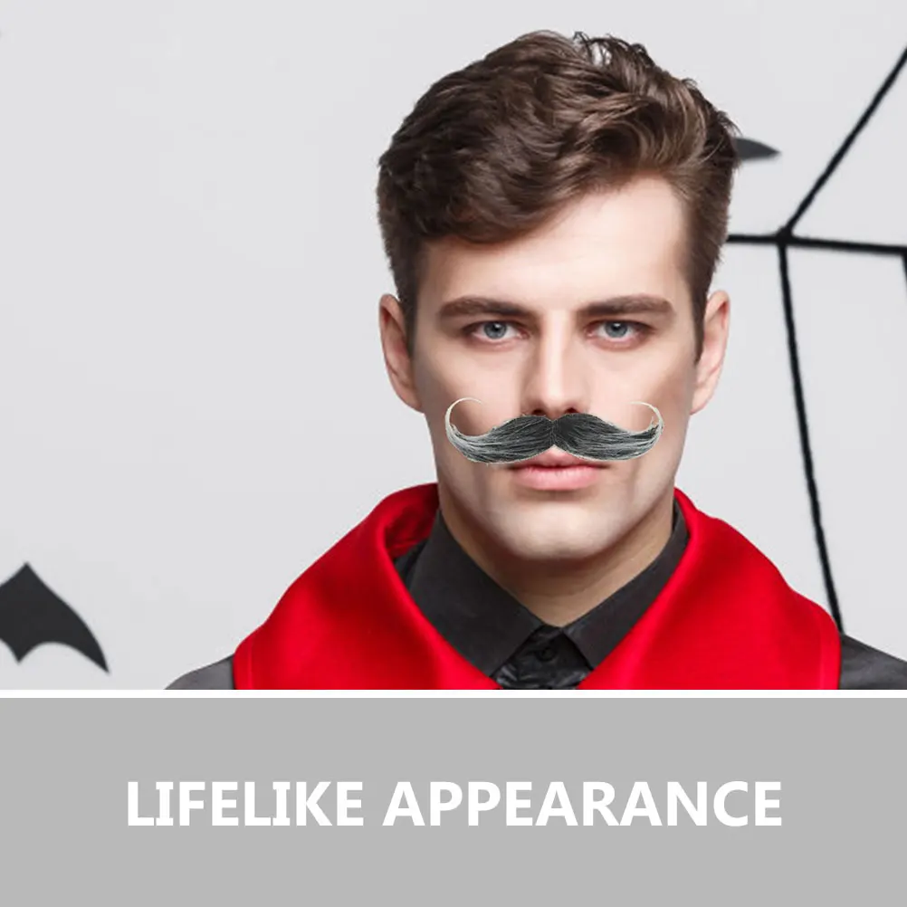 

3pcs Fake Beard Props Realistic Artificial Beards Halloween Cosplay Party Costume Adult Men'S Lifelike False Mustache Soft