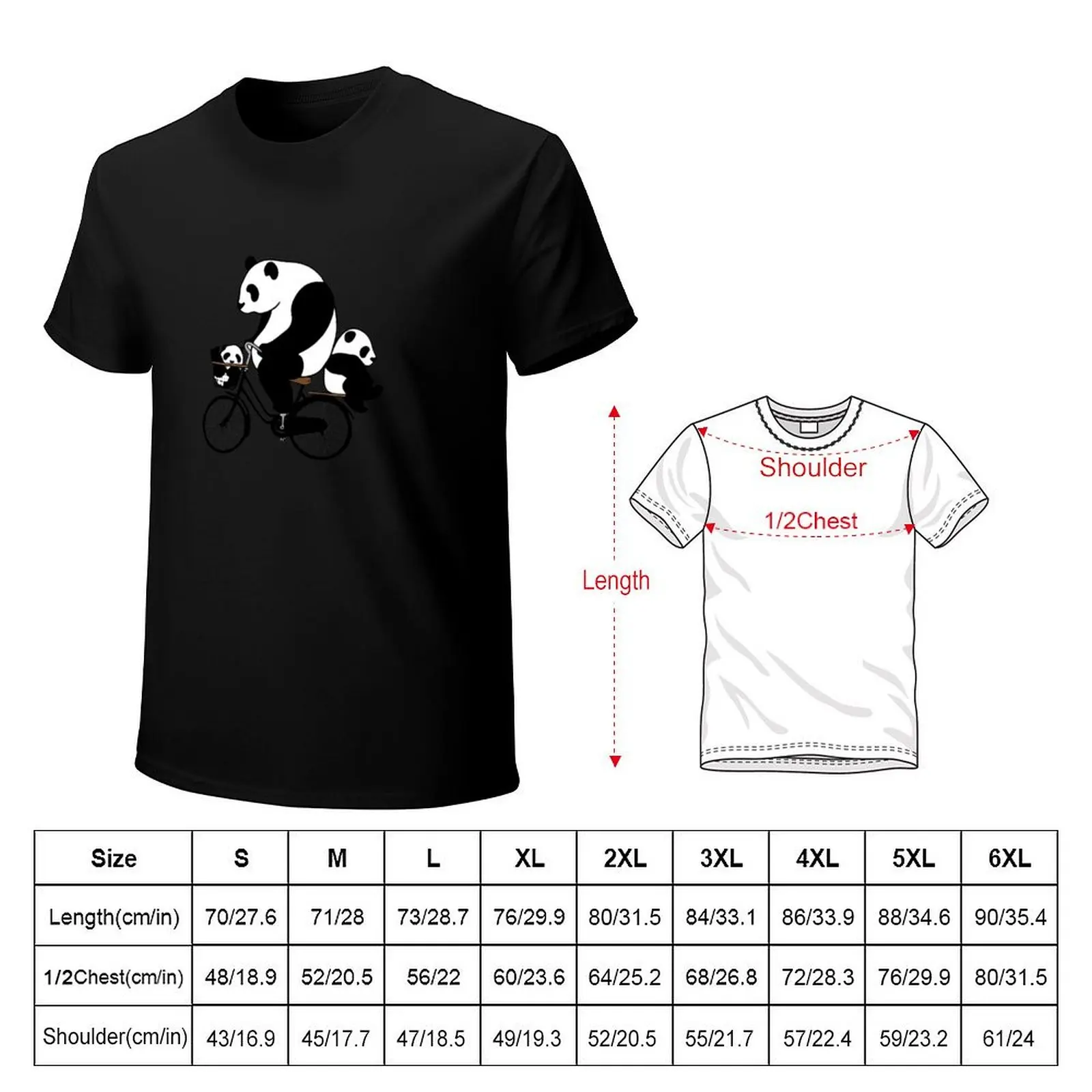 Panda bear cycling T-Shirt vintage graphic tee for a boy sports fans workout shirts for men