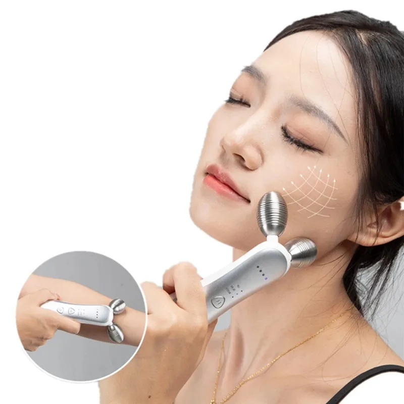 

Home Use 3D Massager Facial Beauty Tools Roller Acoustic Vibration Y shape Face Massage