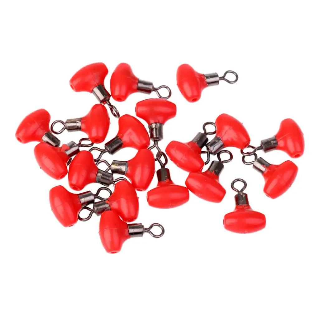 20 Pieces Fishing Bead Swivels Pulley Rig Beads with Rolling