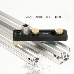 Profilo in alluminio assistente di perforazione a foro singolo connessione perforata M6 strumento fai da te svasato lavorazione del legno maschera di punzonatura universale