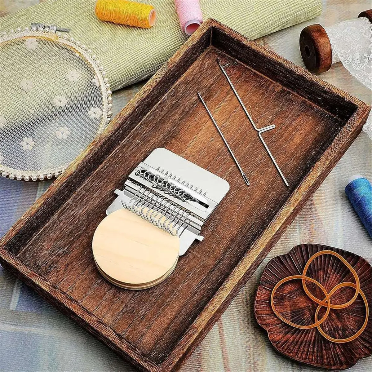 Mini telares de embutido ABSF Speedweve, telares de madera tipo Speedweve, herramienta de tejido, kit de parches para tejer para manualidades DIY y reparaciones