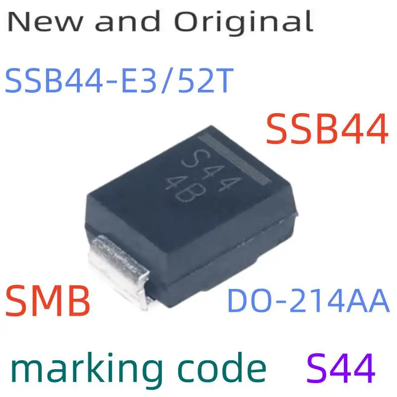 Ssb44-E3/52T Ssb44 40V 4A High-Current Density Surface Mount Schottky Rectifier Marking Code S44