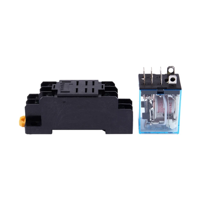 Hot TTKK 1 Pcs 220V AC Coil DPDT Power Relay 8 Pin W PTF08A Socket & 10 Pcs Mini Limit Switch Roller Lever Arm