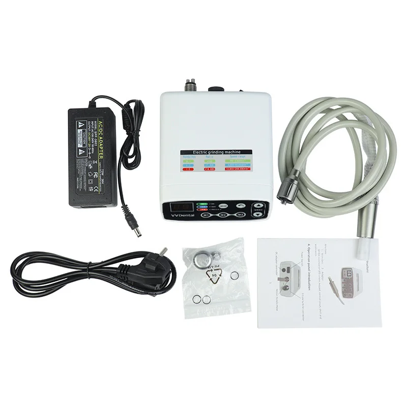 Dental Brushless Electric Micro Motor Set LED Contra‑Angle Handpiece Internal Water Spray for Restoration Polishing Dentistry