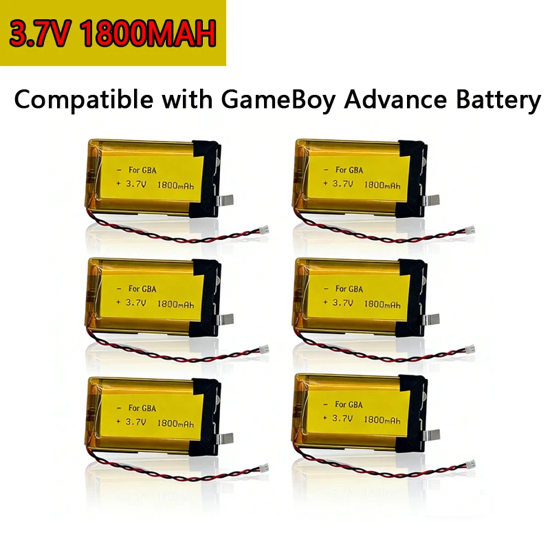 

Аккумулятор литий-ионный перезаряжаемый 3.7V 1800mAh с зарядкой Type-C, сменная батарея для GameBoy Advance GBA Highlight Version