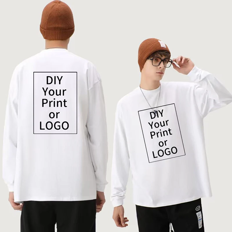 DIY Style Unisex Casual Long-Sleeved T-Shirt, 260 Grams in Weight, Personalized Sports Shirt, Custom Gift, Shopping Item
