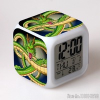 Anime Wish Dragon Ball Super Colorful Alarm Clock Creative Student 8x8x8cm LED Cube with Colorful Light Display Time Week Month