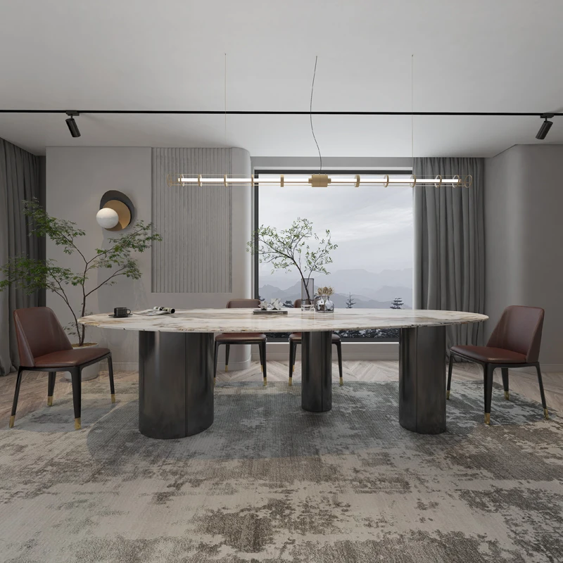 

Transport Kitchen Dining Table Living Room Party Nordic Luxury Modern Dining Table Set Salon Enclosed Muebles Salon Furniture