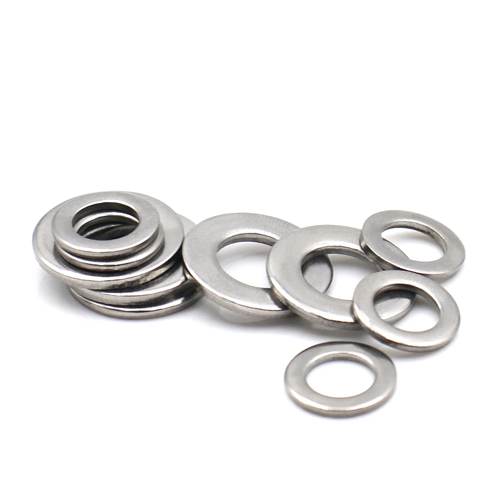 5-50PCS 304 Stainless Steel Round Flat Washers Spacer Gasket Hardware Fastener M3 M4 M5 M6 M8 M10 M12 M14 M16 M18 M20