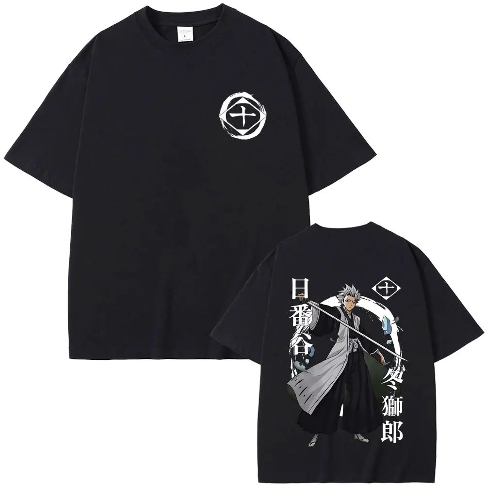

Hot Sale Anime Bleach Hitsugaya Toushirou T-shirt Male Vintage Oversized Streetwear Men Women Fashion Casual Crewneck T Shirts
