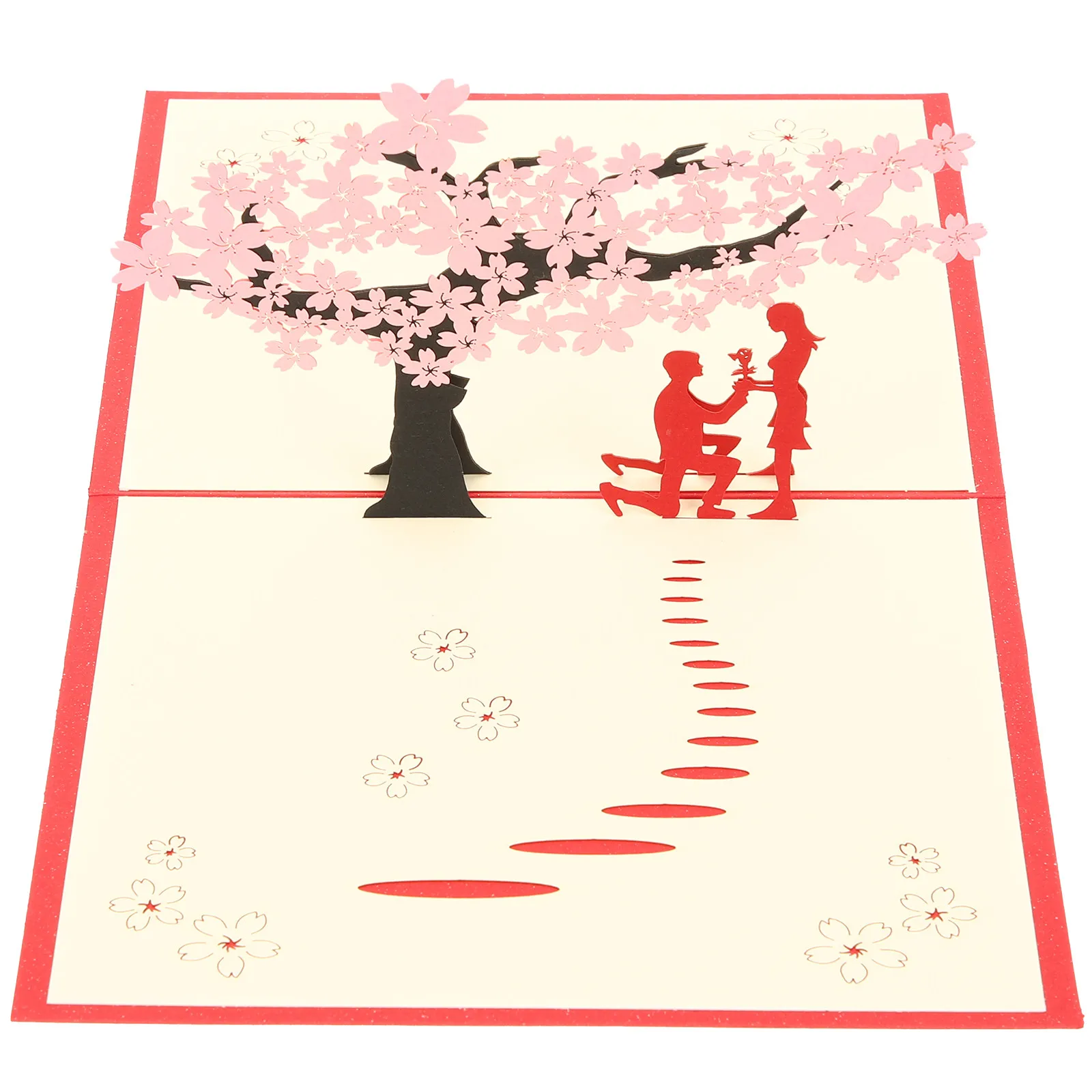 Sweet First Anniversary Cards Set – Cherry Blossom Design for Wife, Valentine’s Day & Birthday (2pcs)