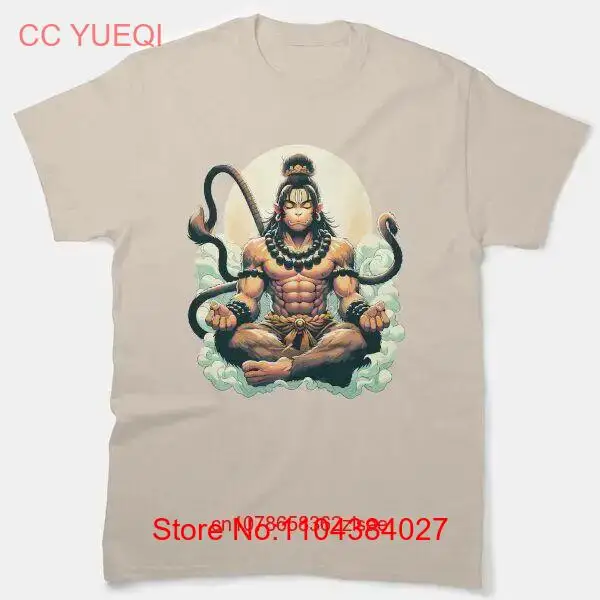 HANUMAN MEDITATING ANIME STYLE DRAWING Classic T Shirt long or short sleeves