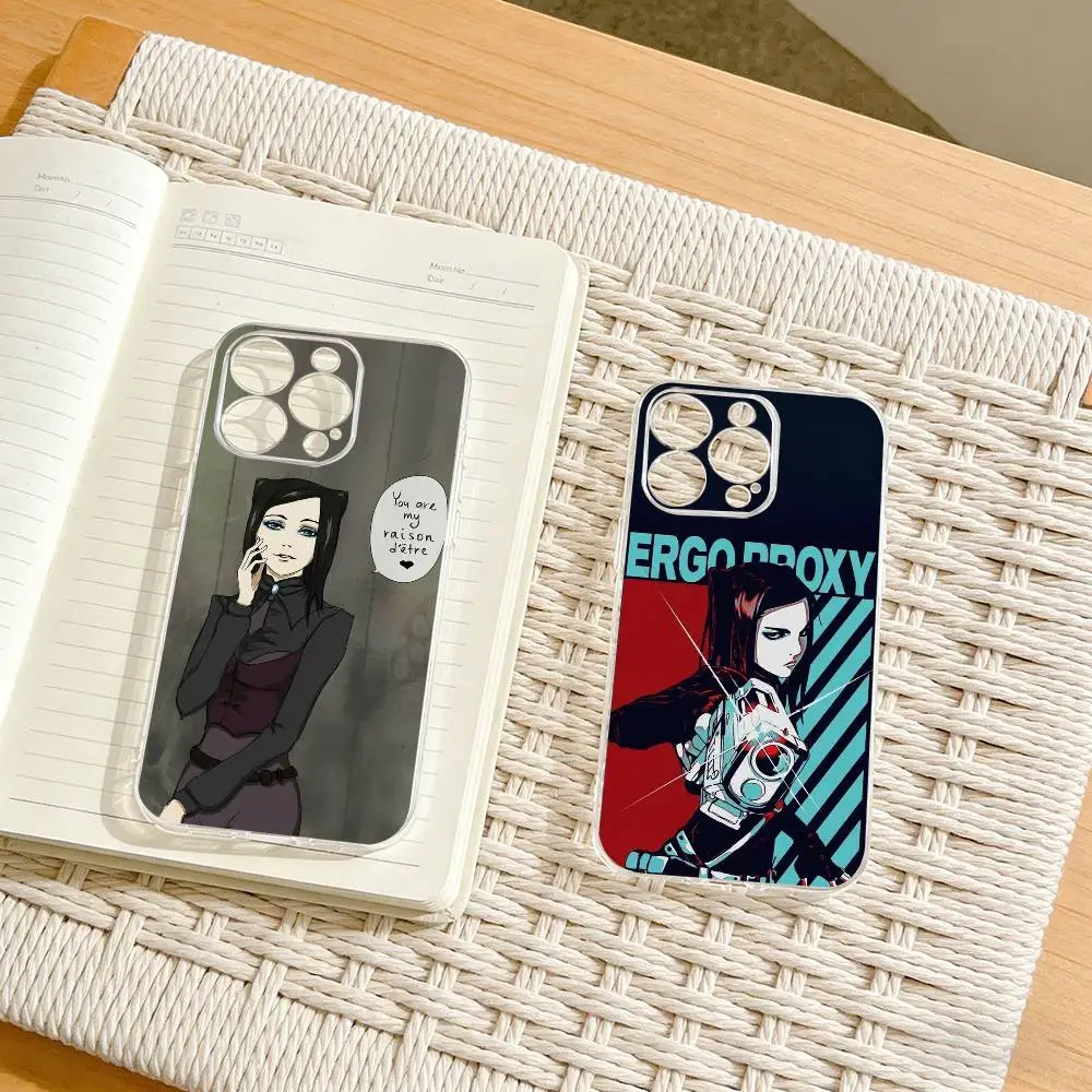 

A-Anime E-ergo P-Proxy Phone Case For iPhone17,16,15,14,13,12,11 Plus,Pro Max Soft Transparent Cover