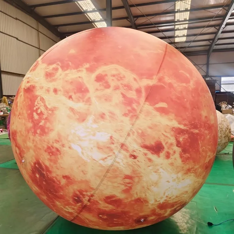 Spectacular Giant LED Inflatable 9 Planet Ball Moon Sun Earth 8 Planets   System for Event Party Decoration Accessory