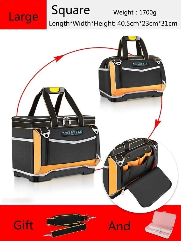 Imagem -04 - Bolsas Multifuncional à Prova Dmultiple Água Bolsas de Ferramenta Vários Bolsos Grande Capacidade Ferramentas Oxford Pano Bolsas Eletricista