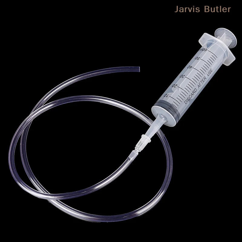 60ML plastic feeding syringe reusable pump with 80cm tube for lab medical tool