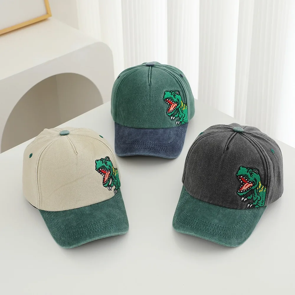 

Trendy Small Dinosaur Children's Baseball Cap Floppy UV Protection Kid Sun Hat Breathable Lightweight Peaked Cap Boys Girls