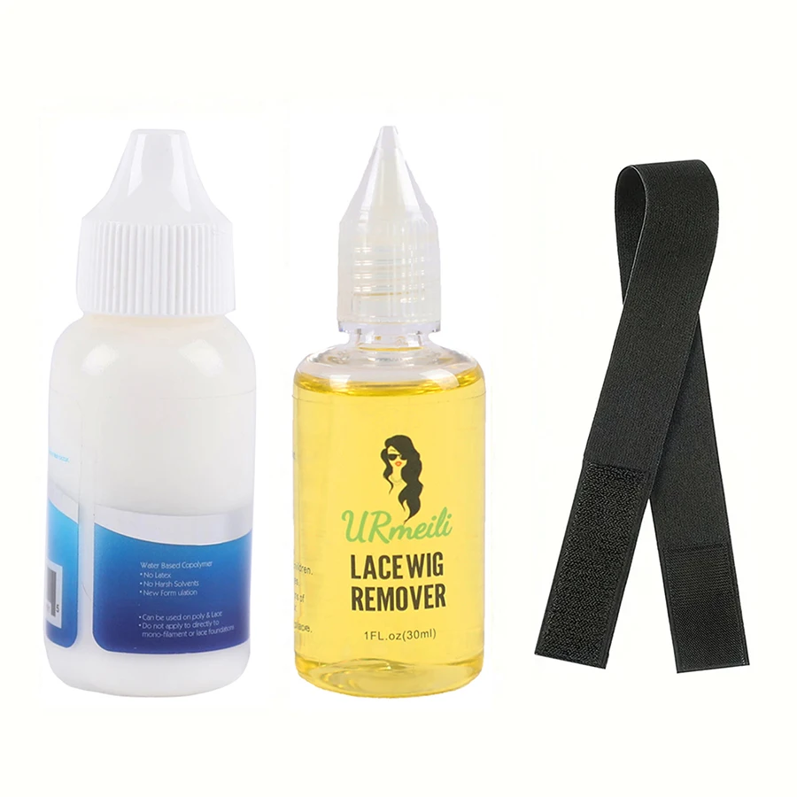 

3PCSWig Glue for Front Lace Wig and Lace Glue Remover Set, Invisible Waterproof Hair Replacement Bonding Glue