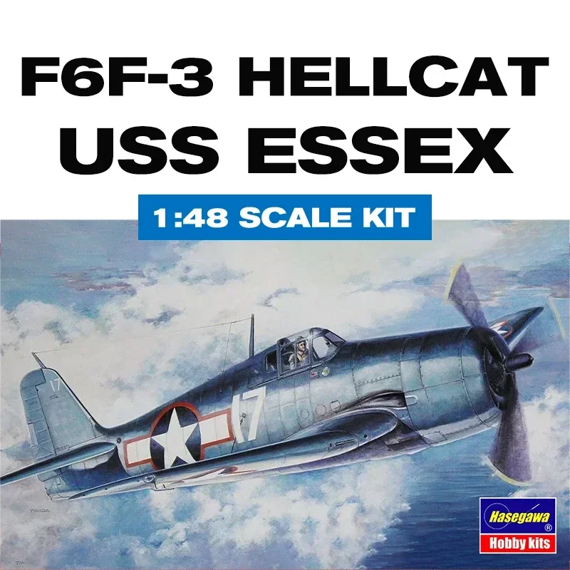 Hasegawa zusammengebautes Flugzeug 09134 F6F-3 HELLCAT Hellcat Fighter im Maßstab 1:48