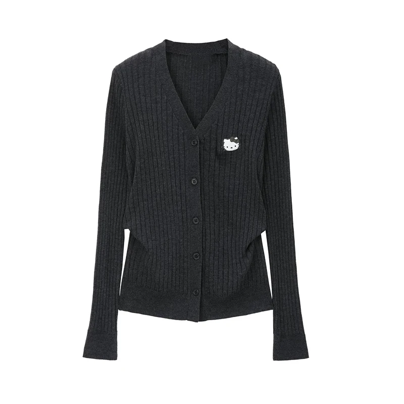 

Комплект: Вязаный кардиган с вышивкой и длинными рукавами, с завышенной талией, в стиле South Oil, высококачественная женская мода, осенняя новинка