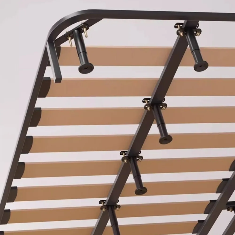 أرجل دعم بإطار سرير قابل للتعديل، أرجل سرير معدنية شديدة التحمل، أرجل أثاث بديلة باللون الأسود