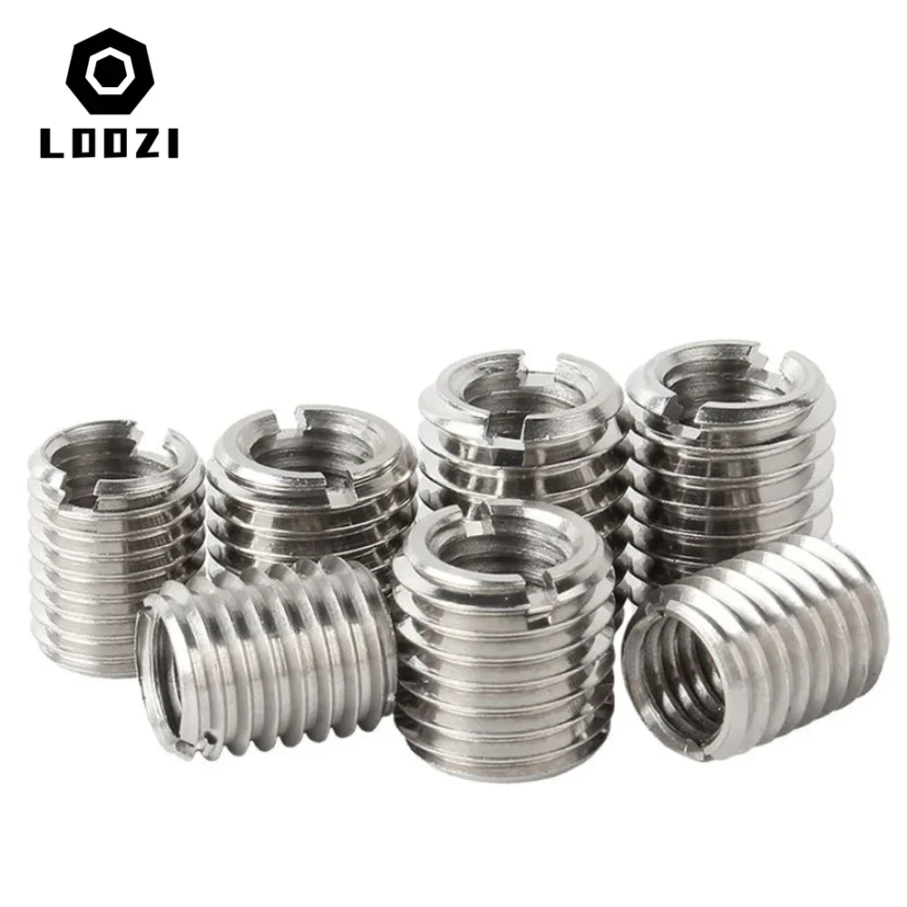 304 Stainless Steel Slotted Inside Outside Thread Adapter Screw M2-12Wire Thread Insert Sleeve Conversion Nut Coupler Convey1244