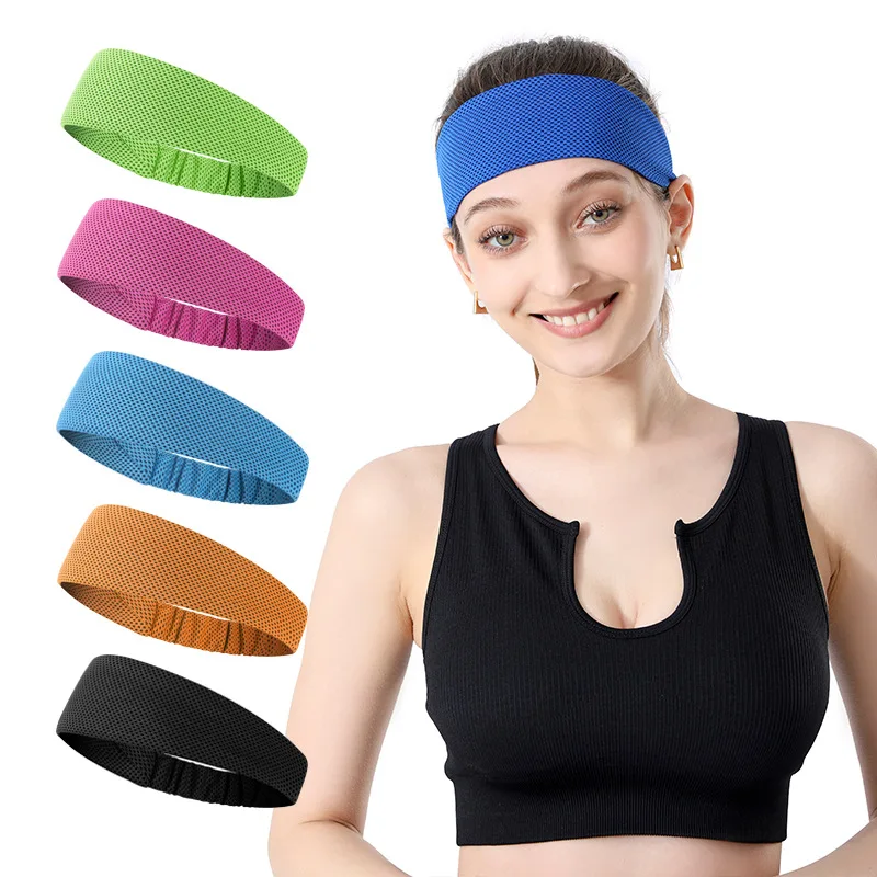 

New summer fitness cold sports headband outdoor sports elastic headband