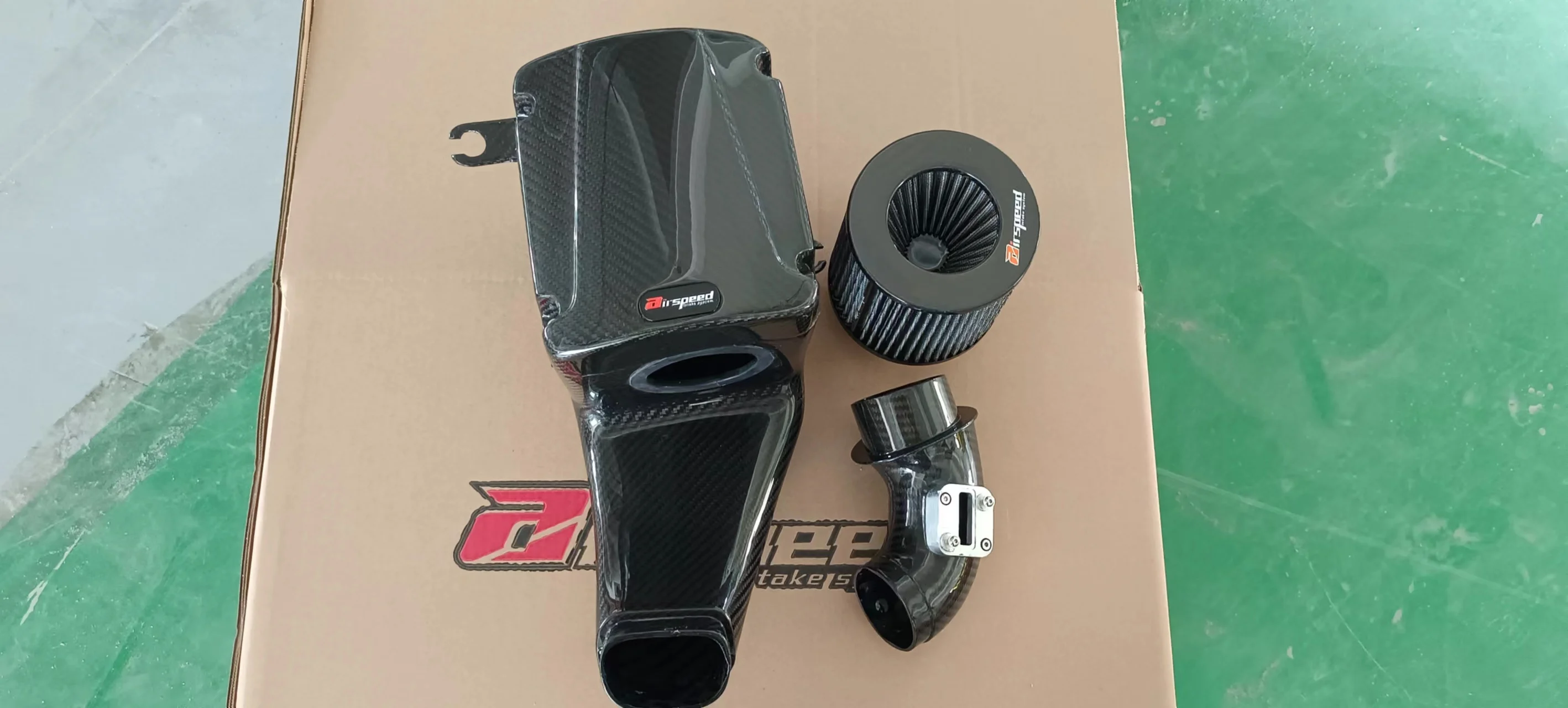 Airspeed Brand Dedicated Fixed Position 100% Dry Carbon Fiber Cold Air Intake System For Honda Fit GK5 1.5L 2015-UP