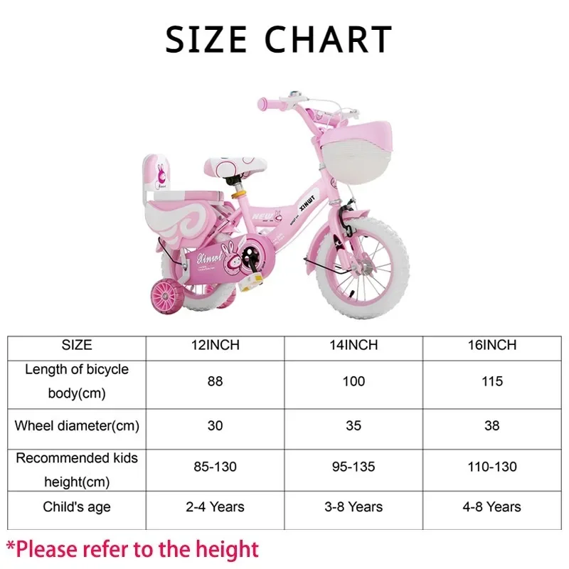 Folding Kids Bike for Boys Girls Foldable Toddler Bicycles with Flashing Lights Training Wheels Dual Brakes 12/14/16/18/20 Inch