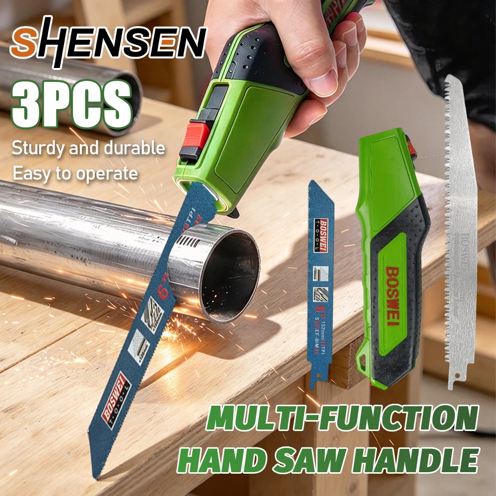 Multi-functional Alloy Reciprocating Saw Blade with Handle, for Cutting Aerated Block, Hollow Brick, Red Brick and Concrete