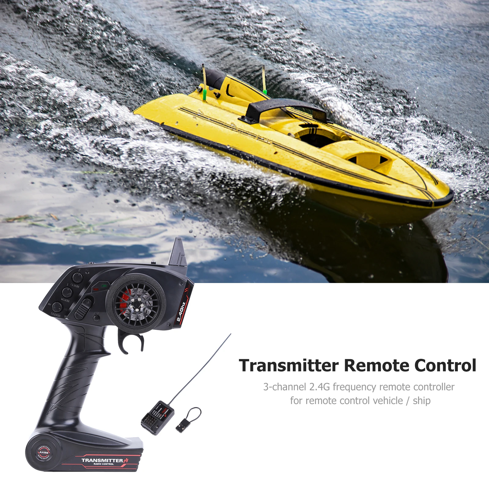 

Universal RC Car Model 3CH 2.4GHz Transmitter Controller with Receiver for Children Holiday Birthday Party Gifts