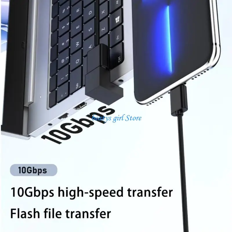 

C7AB U-shaped USB 3.1 Type C Male to Female 1 to 2 Adapter PD100W 4K60HZ Display Fast Charging USB C Charging Converters