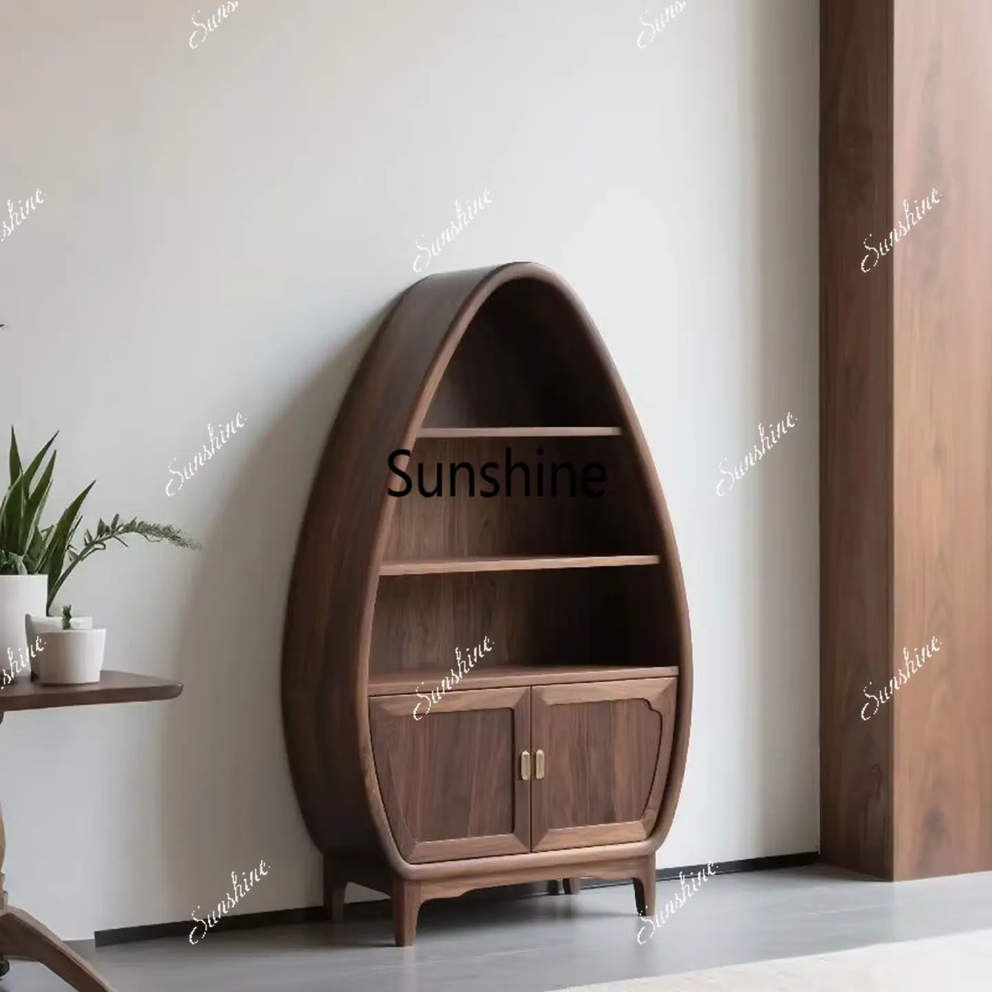 

New Chinese minimalist storage side cabinet Solid wood storage display cabinet