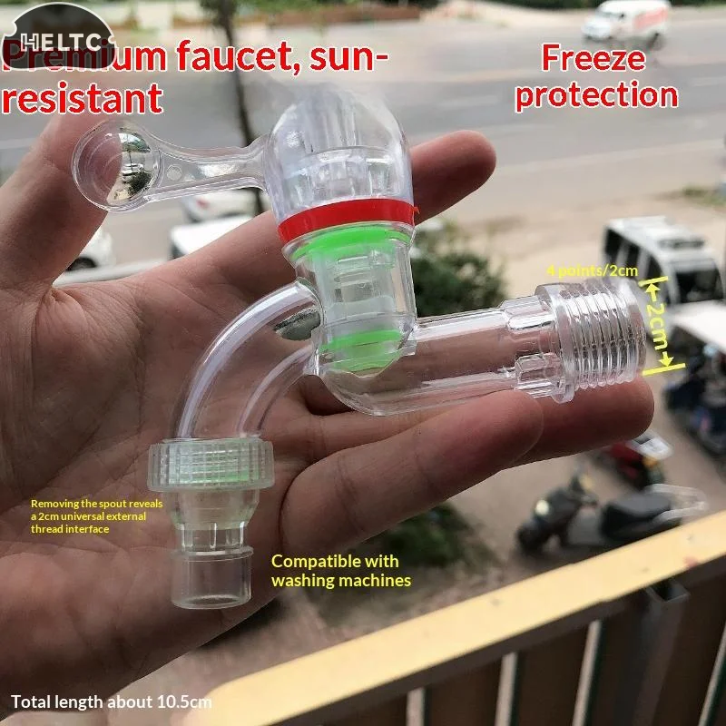 1PCS Transparent Plastic Water Faucet 4/6 Thread Connector Faucet Adapter For Washing Machine Outdoor Garden Home Water Pipe Us