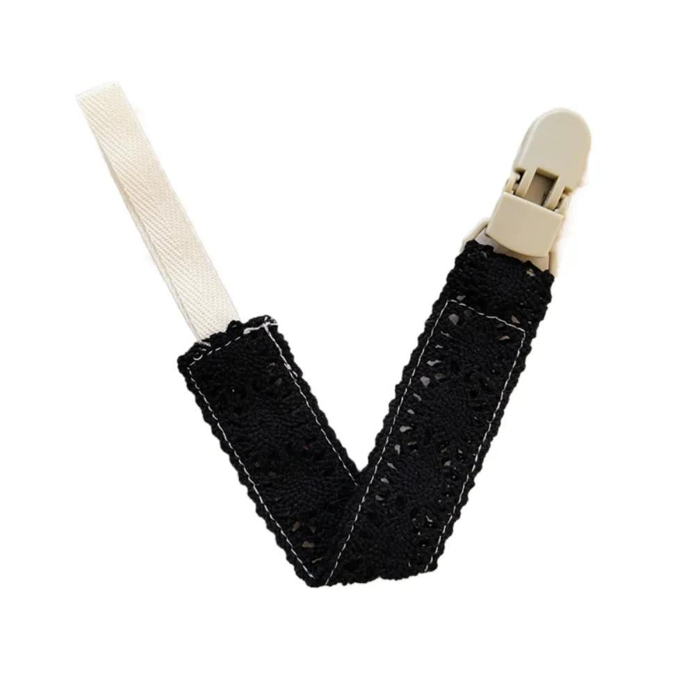 

Lace Baby Pacifier Clip Chain Trendy Cloth Safety Plastic Pacifier Holder Anti-lost Teether Toy Clip For Preventing Nipple Loss
