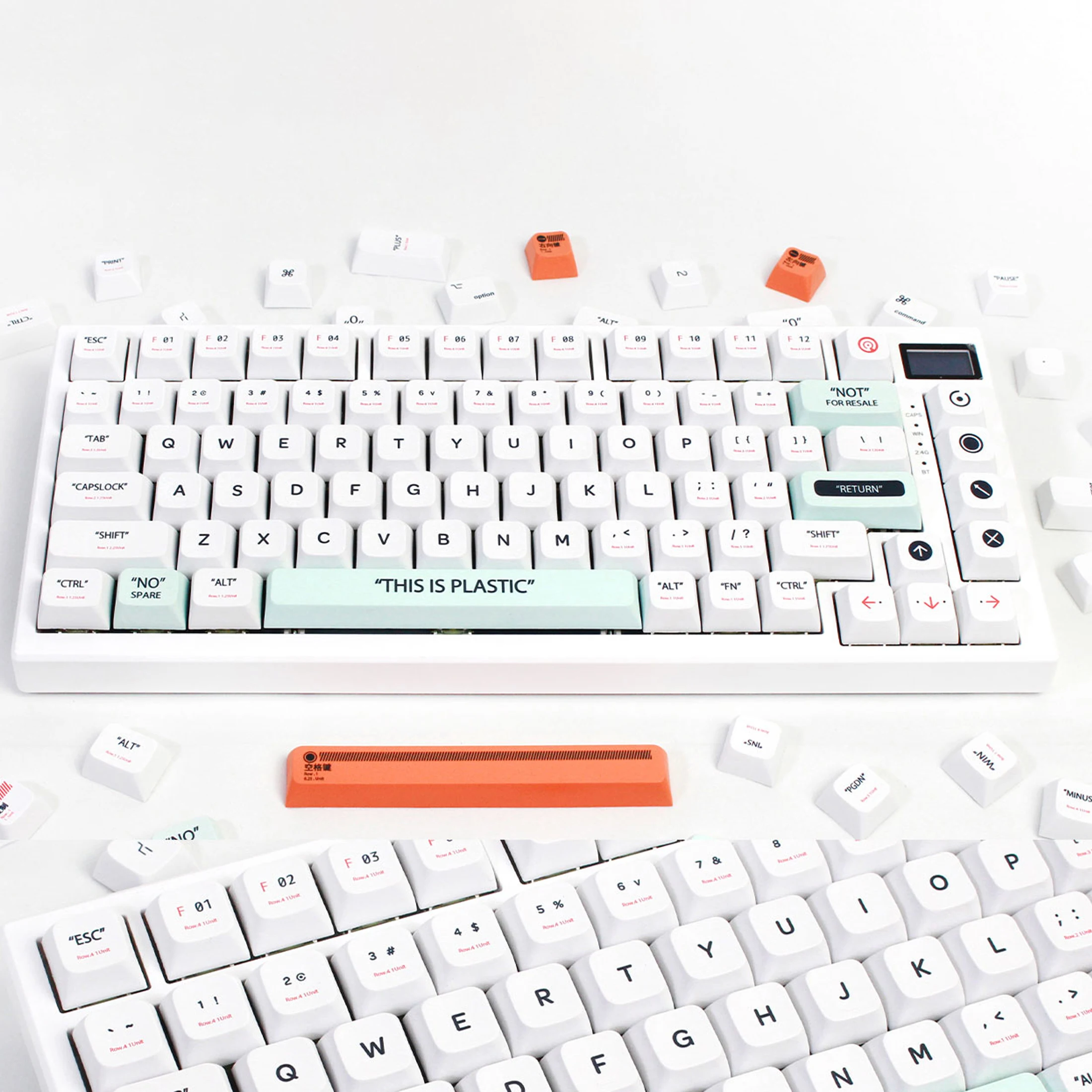 XDA Altezza Tastiera meccanica sferica Keycap Materiale PBT Sublimazione Mestiere Trasferimento di calore Artigianato Tema plastico (Solo copritasti)