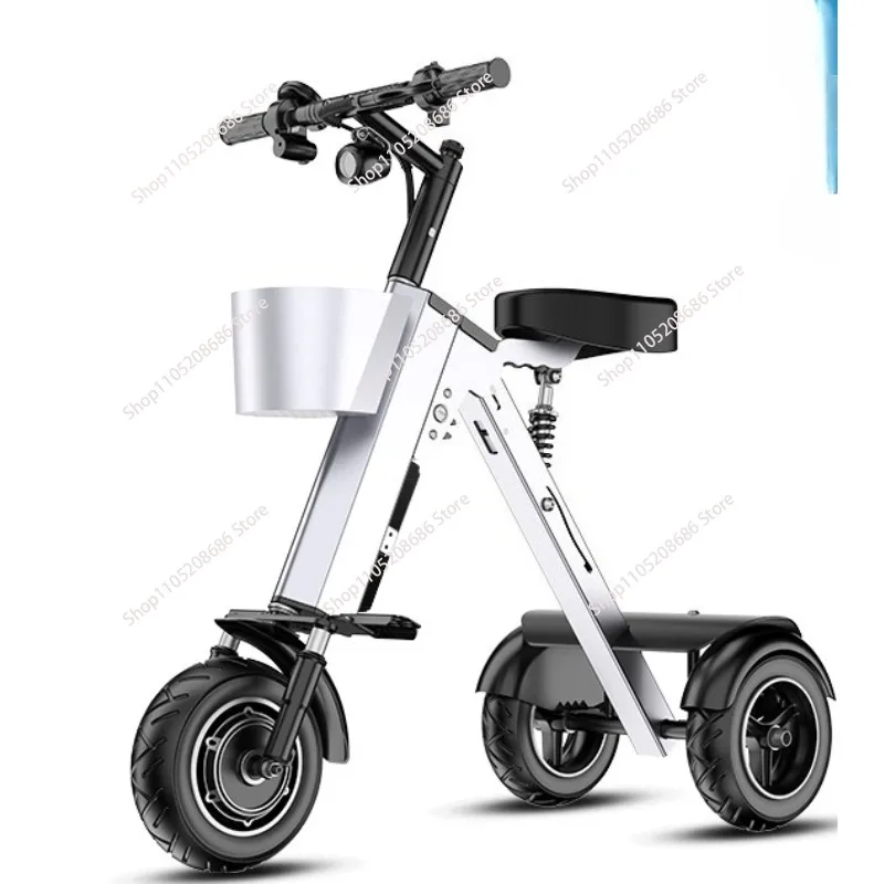 Can Get on The Plane Folding Three-wheeled Electric Vehicle Ultra-light Portable Small Mini Travel