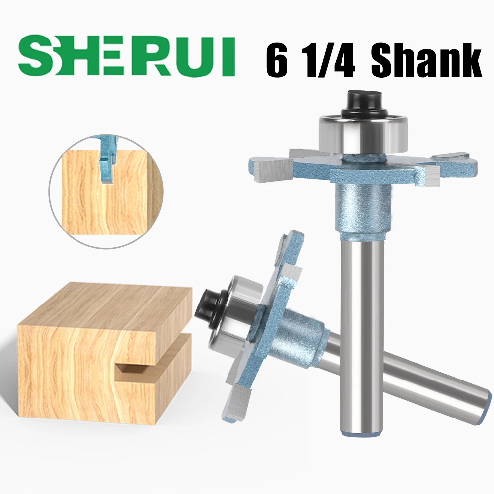 Wood Router 1/4in 6mm Shank Straight End Mill Trimmer Cleaning Flush Trim Corner Round Cove Box Bits Tool Milling Cutter New