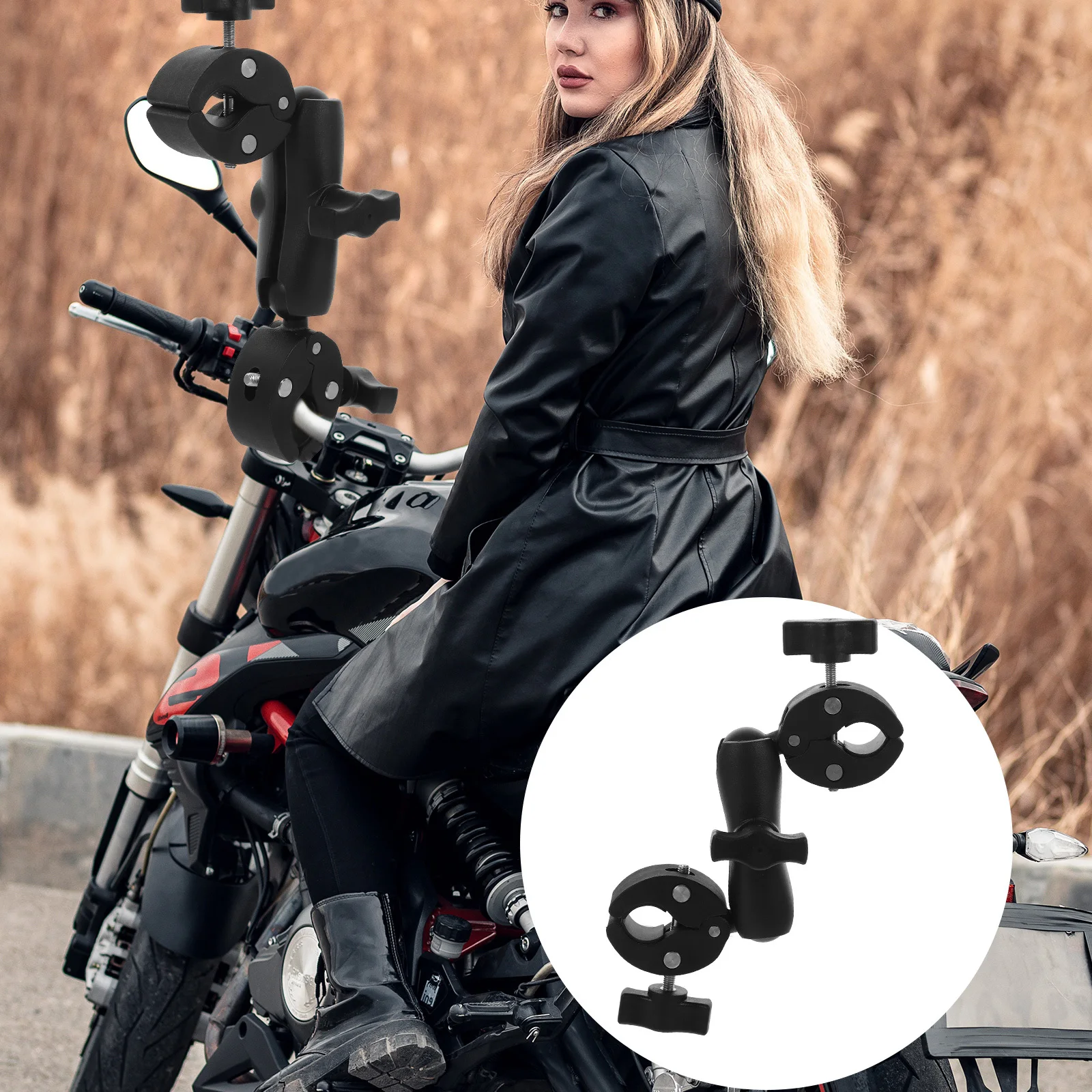

Extended Section Mobile Phone Holder Motorcycle Plastic Camera Mounting Bracket